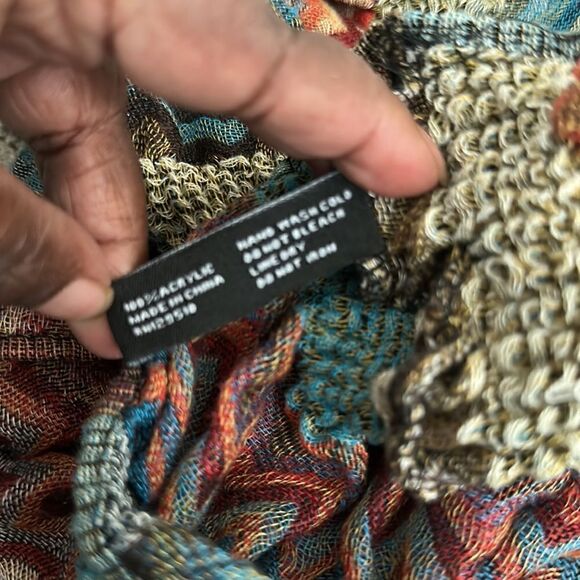 Charlotte Daniel Patchwork Infinity Scarf O/S - Picture 5 of 5